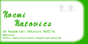 noemi matovics business card